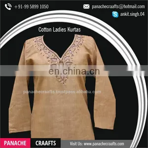 Beaded Ladies Kurta at Wholesale Price thumbnail-5