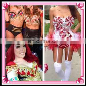 Aidocrystal Customized Nightclub Singer DJ DS Bra Stage Costume New Dance Clothing for Woman thumbnail-2