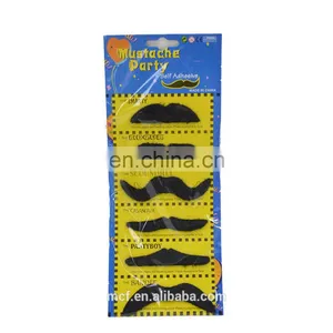 Party Holiday Funny Self Adhesive Black Fake Artificial Beard Mustache for Halloween Wholesale MOU-2478 thumbnail-3
