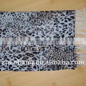100% Wool OEM Leopard Winter Scarf thumbnail-1