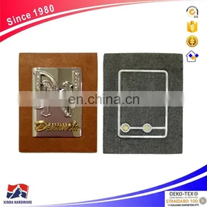 Factory Custom Metal Leather Patch Label thumbnail-6