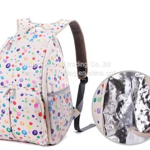 Full Printed Polyester Diaper Backpack With Handle thumbnail-1