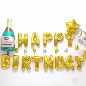 Cheap Foil Balloon Set Happy Birthday Multi Colors Fast Delivery thumbnail-1