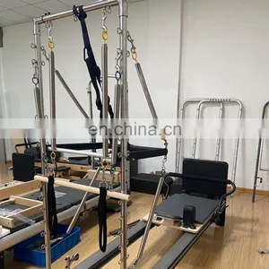 Bodybuilding With High Quality Folding Pilates Reformer Of Aluminium Reformer Pilates Aluminium Reformer With Tower thumbnail-3