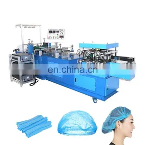 Automatic Disposable Surgical Nonwoven Plastic Bouffant Nurse Hat Making Machine thumbnail-1
