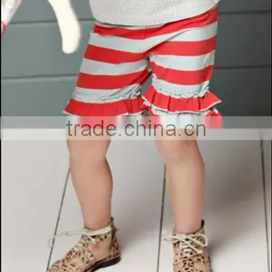 New Fabric Cotton Ruffle Cotton Pants Baby Girls Cotton Knit Leggings Baby Colorful Ruffle Stripe Matching Leggings Pants thumbnail-1