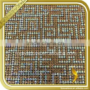 China Iron On Crystal Sheet Rhinestone Mesh Hot Fix FRM-187 thumbnail-1