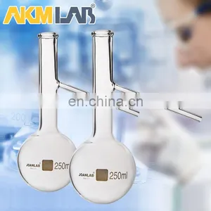 AKM LAB Boro 3.3 Glass Distilling Engler Flask With Side Tube thumbnail-1