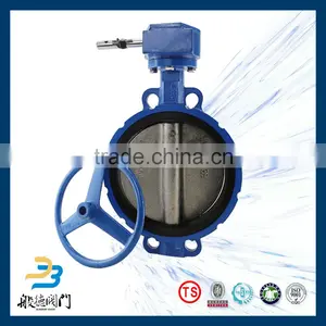 China Manufacture Manual Operator Pressure Drop Control Valve EPDM Seat Wafer Type Butterfly Valves thumbnail-1