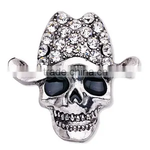 Halloween Party Gift Rhinestone Skull Brooch Jewelry All Saint's Day thumbnail-1