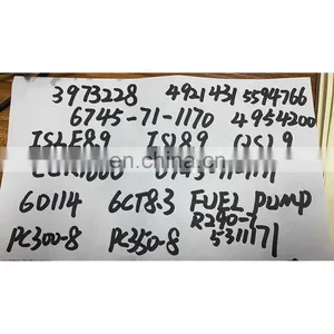 3973228 4921431 5594766 6745-71-1170 4954200 ISLE8.9 ISL8.9 QSL9 CCR1600 6745-71-1171 6D114 6CT8.3 FUEL PUMP PC300-8 thumbnail-1
