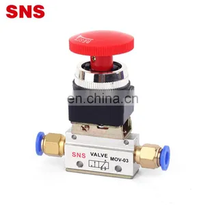 SNS MOV Series 1/8 Electric Roller Lever Pneumatic Mechanical Control Valve With Botton thumbnail-4