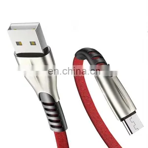 Hot Sale High Quality 1M Zinc Alloy Soft Denim Nylon Braided Fast Charging Cable Usb Data Cables For Android thumbnail-1