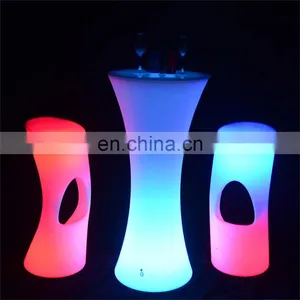 Garden Decoration Led Illuminated /battery Operated Rechargeable Modern Design Led Bar Chair Party Led Light Cocktail Table thumbnail-1