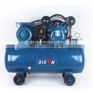 Bison China 2Hp 50L Belt Drive Industrial Air Compressor 8 Bar Piston Belt Driven Air Compressors thumbnail-2