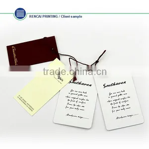 China Fashion Design CUstom Eco-Friendly Paper Clothing Hang Tag thumbnail-2