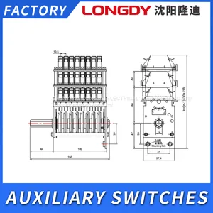 High Voltage Auxiliary Switch FC Model Travel Switch Rack and Pinion Suitable for Hydraulic Mechanisms thumbnail-2