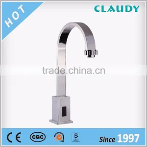 China Manufacturer Polished Solid Brass Sink Automatic Faucet thumbnail-2
