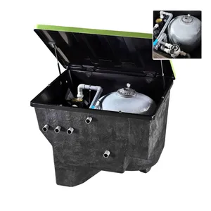 Pikes Underground Fiberglass Sand Filter Pump In-Ground Water Filter System Villa Hotels Swimming Pools Durable Plastic Material thumbnail-5