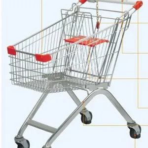 Zinc Cold Steel Wire Logistic Warehouse Wire Mesh Shopping Trolley thumbnail-2