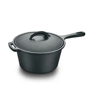OEM Pre-Seasoned Cast Iron Skillet 20cm Frying Pan Factory Direct thumbnail-3