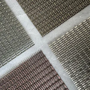 Outdoor Gold Brass Spiral Stainless Steel Architectural Elevator Decorative Woven Metal Wire Mesh Curtain Wall thumbnail-2