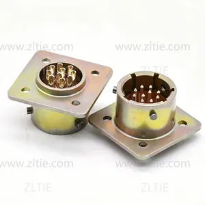 ZH127 Series Connector Shell Size 14 10pin Male Flange Socket Solder – СНЦ127-10/14ВП127-1-В thumbnail-2