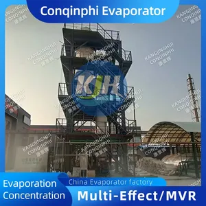 Tube-type Skid-mounted MVR Evaporator With 95% Heat Recovery Efficiency, Self-cleaning CIP System, 10 Tons/day thumbnail-1