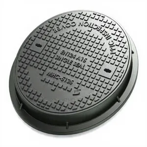 Custom Durable Black Cast Iron Round Manhole Covers for Parking Safety and Road Facilities thumbnail-1