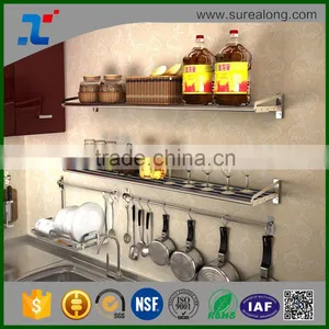 China Manufacturer Stainless Steel Kitchen Accessories Wall Mount Storage Organizer Rack thumbnail-5