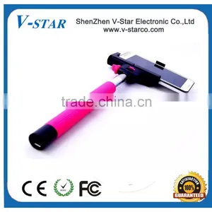 2015 Factory New Hot Selling High Quality Mini Bluetooth Selfie Stick With Aluminium thumbnail-1