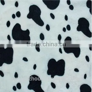 Quality Textile Fabric Cow Dots Plush Blankets Fabric thumbnail-1