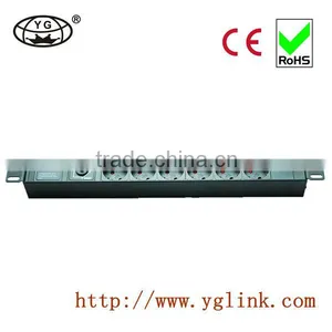 6ways With Overload Protection 19"1U German Type Power Distribution Unit German Type PDU Cabinet PDU Rack PDU thumbnail-1