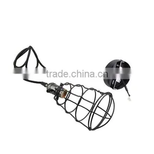 Art Deco Vintage Industrial Antique Metal Cage Pendant Light Factory Wire Steel Lampshade 220V E27 Lamp Holder thumbnail-3