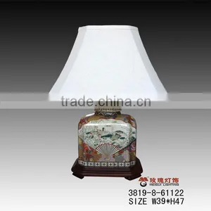 Home Decoration of Ceramic Desk Lamp With Wood Base thumbnail-1