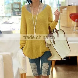 Hot Sale Ladies Loose Knitted Sweater thumbnail-1