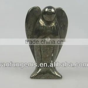 Loose Gemstone Carved Angel Pyrite Angel Factory Made thumbnail-1