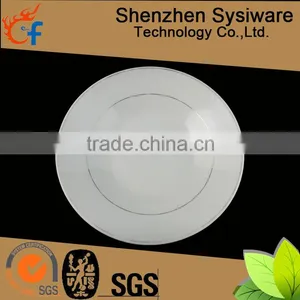 Ceramic Plates With Gold Rim, Gold Decorative Porcelain Dinner Plates, Gold Rimmed Dinner Plates thumbnail-1