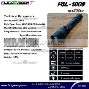 3w Q5 Rechargeable Usb Flashlight thumbnail-2