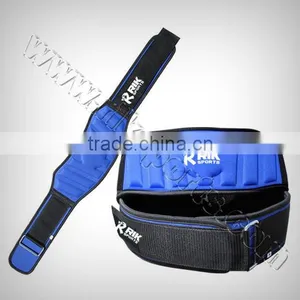 Neoprene Belt Blue Neoprene, Black Webbing, Embossed Belt, Metal Buckle, Velcro Closure thumbnail-1