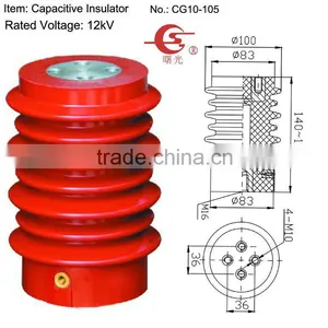 CG10-105 Capacitive Cast Epoxy Insulator for Middle Voltage Switchgear thumbnail-1
