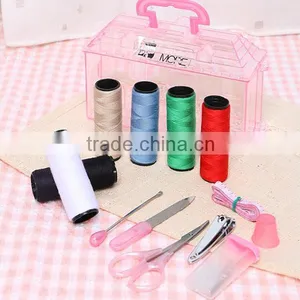 High Quality Complete Plastic Clear Sewing Set/Sewing Kit With Handle thumbnail-3