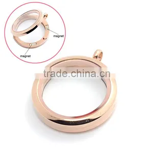 2015 Fashion 20mm/25mm/30mm Round Plain Stainless Steel Photo Glass Memory Floating Charm Locket thumbnail-3