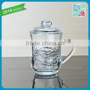 Glass Coffee Cup Clear Coffee Cup With Lid thumbnail-3