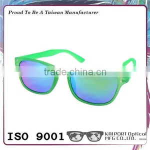 Attractively UV400 Protect Neon Color Design Rubber Mirror Sun Glasses thumbnail-2