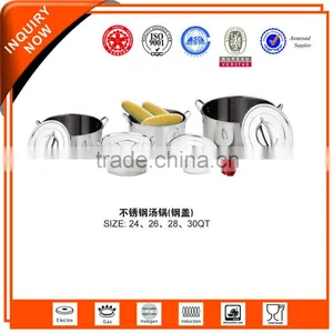 Stainless Steel Stock Pot Small 4pcs With Steel Cover thumbnail-1
