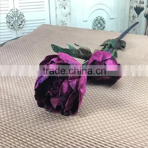 High Quality Artificial Flower Wedding Decoration Peony Silk Flower Peony Silk Heads Silk Peony Flower Head thumbnail-2