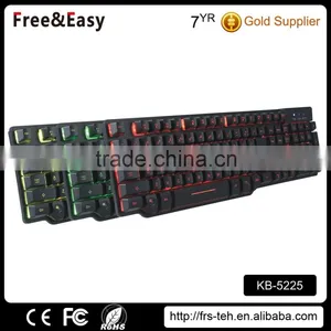Factory Wholesale Price Led Backlight RGB USB Wired Gamer Keyboard thumbnail-1