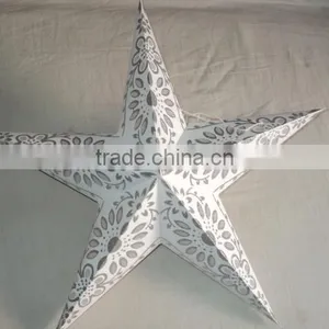Indian Glitter Printed Paper Star Lanterns Mix Prints thumbnail-5