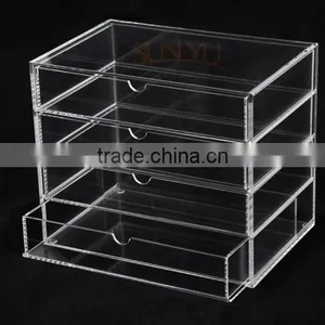 4 Layers Free Slide Acrylic Drawer Clear Box Storage thumbnail-2